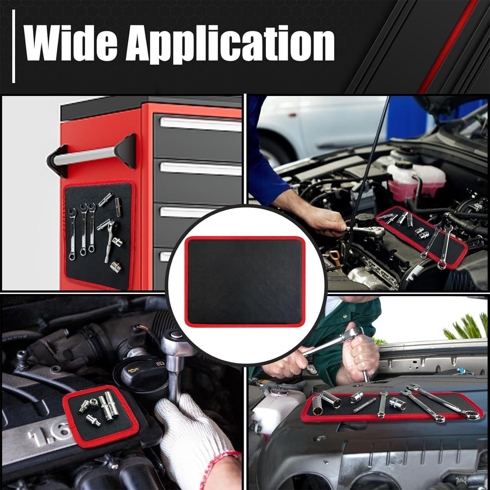 Tappetino Magnetico Per Utensili Organizzatore per Viti e Bulloni | Portapezzi Magnetico Pesante per Garage Officina Riparazione Auto Manutenzione Casa Elettronica Cantiere Lavorazione Metalli