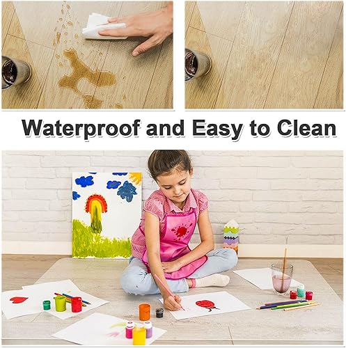 Miniatura 7 de 100pointONE Tapete grande para silla de oficina para suelo de madera dura, 44 x 58 pulgadas, protector de suelo transparente para silla de oficina