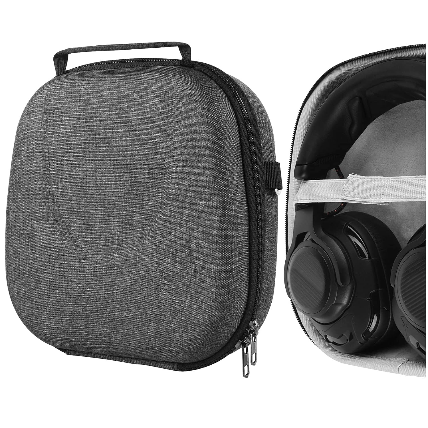 Geekria Shield Headphones Case Compatible with JBL JBL Quantum One Gaming, Quantum 600, Quantum 800, Quantum 300 Case, Replacement Hard Shell Travel Carrying Bag with Cable Storage (Grey) Geekria Shield Headphones Case Compatible with JBL JBL Quantum One Gaming, Quantum 600, Quantum 800, Quantum 300 Case, Replacement Hard Shell Travel Carrying Bag with Cable Storage (Grey)