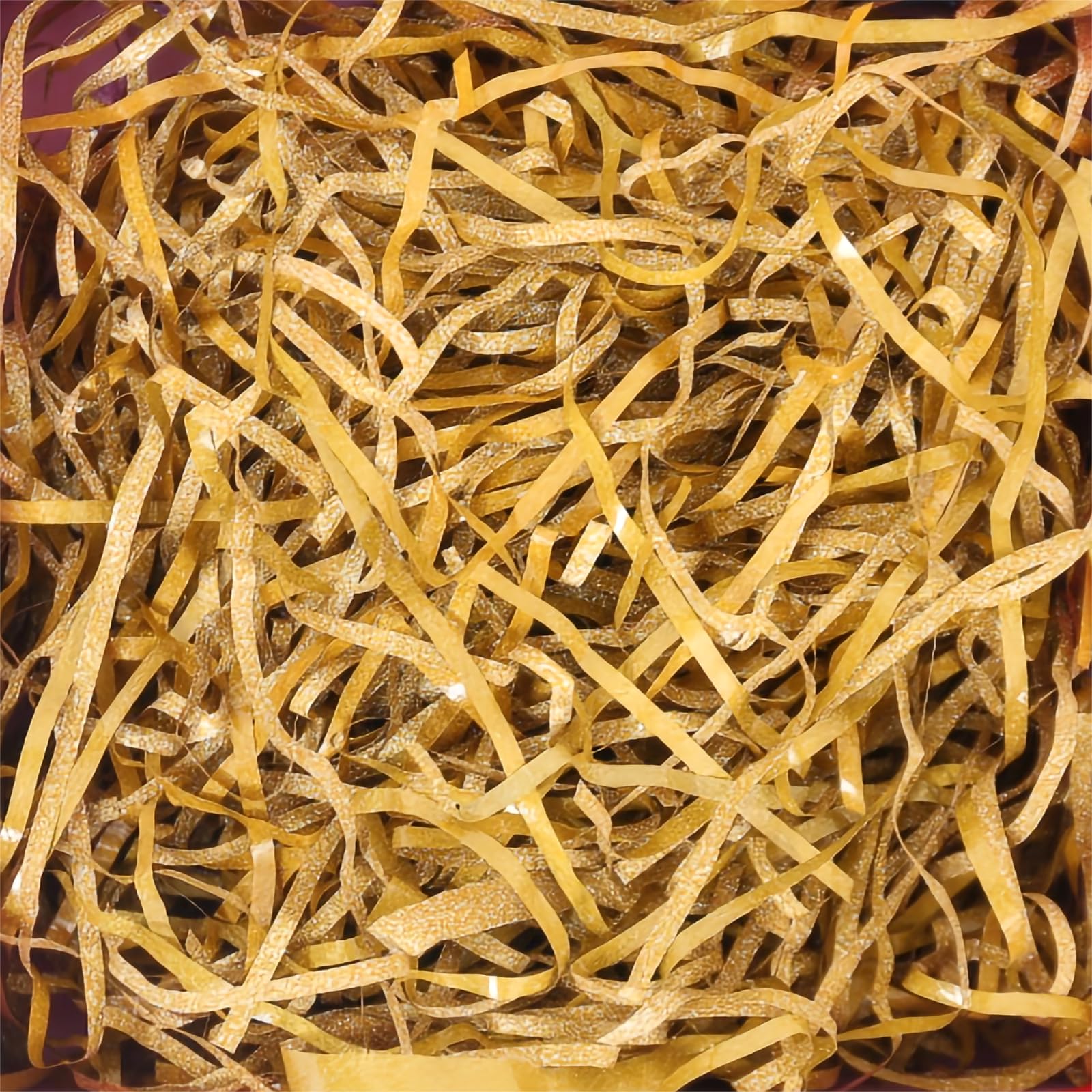 HXJDAM 100g Füllmaterial Geschenk, Geschreddertes Papier Für füllmaterial Geschenkbox, Füllmaterial Für Pakete, Festival Geschenk Dekoration.(Gold)