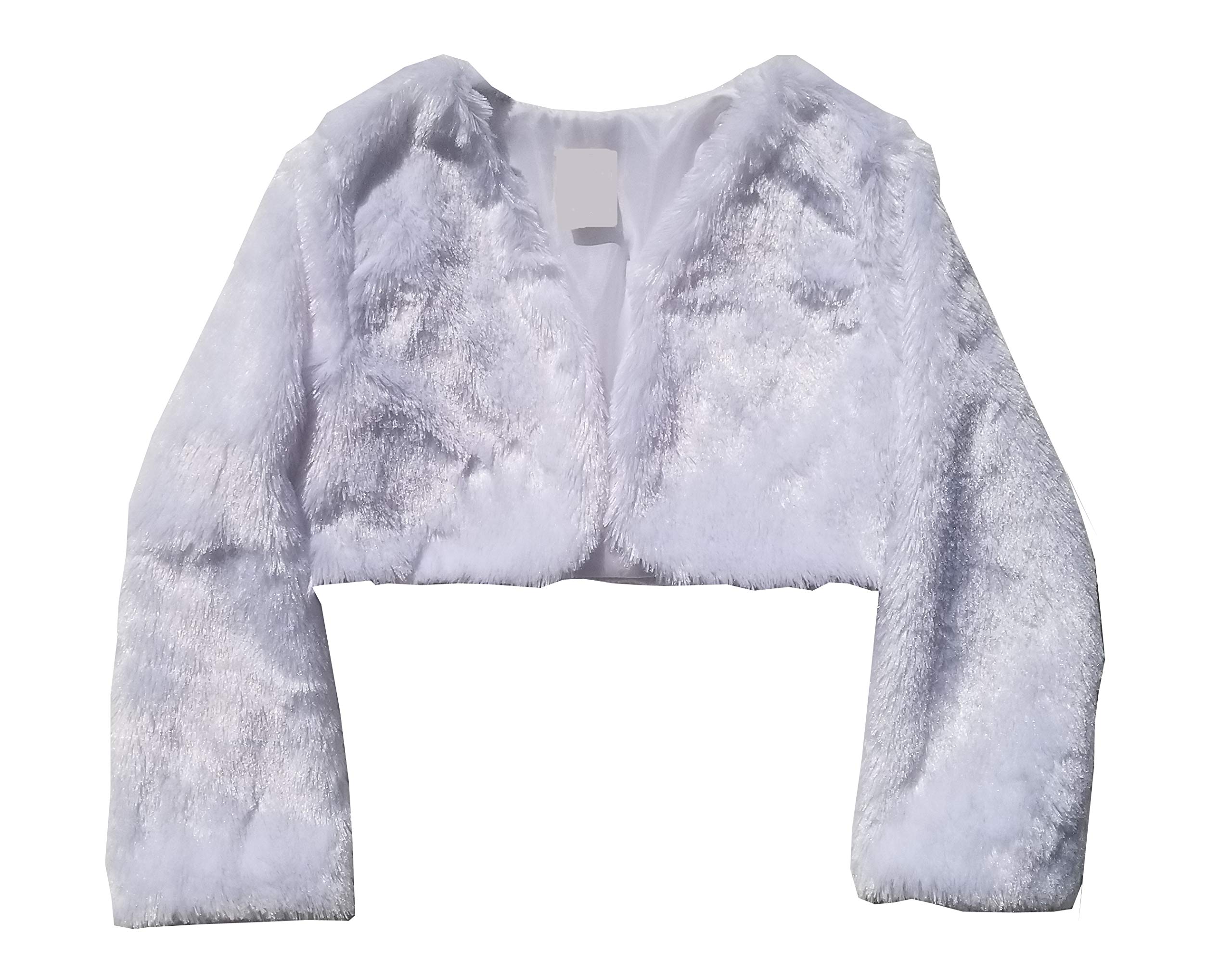 iGirlDress Girls Cozy Faux Fur Bolero Dress Jacket Sweater Shrug