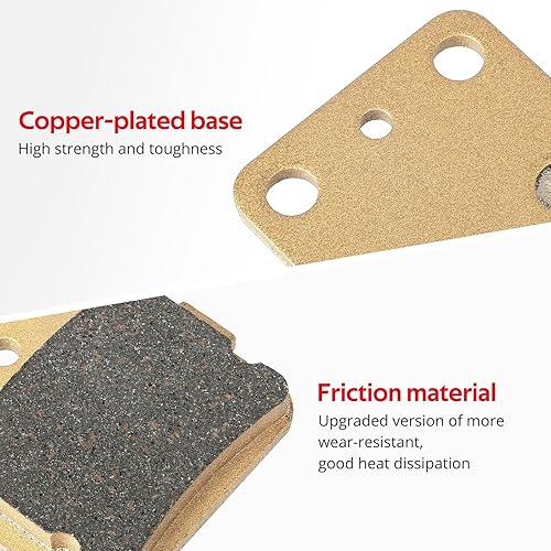 Miniatura 4 de JAVIK Pastillas de Freno Delanteras Semi-Metálicas Pro para Honda Rancher 420 Foreman 500 520 Rubicon 500 520 TRX250X TRX250EX