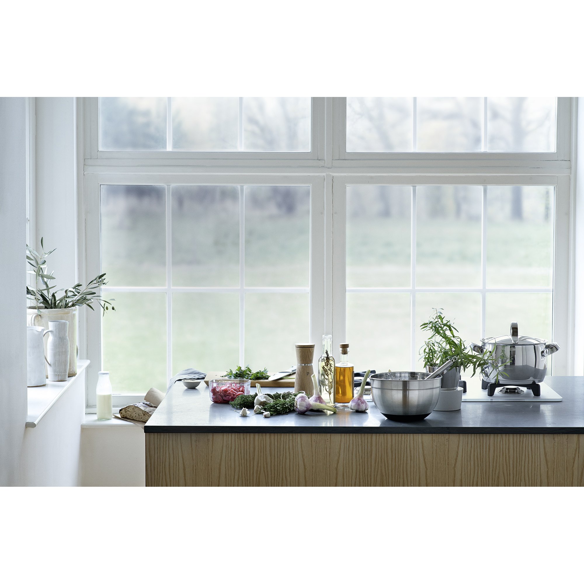 WMF Set 2-teilig Gourmet Schüsselset 4-teilig, Edelstahl Schüsseln für die Küche 0,75l - 2,75l, stapelbar und Kult X Edition Zerkleinerer elektrisch mit Glasbehälter, Blitzhacker 320 W