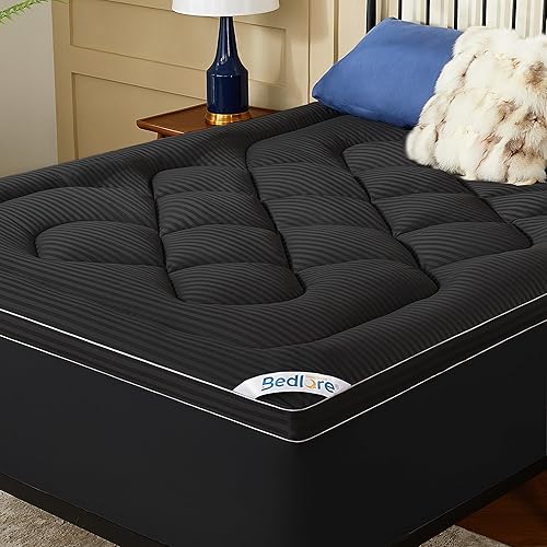 BEDLORE Cubrecolchón Twin, Almohadilla Superior Gruesa Pillow Top para Alivio del Dolor de Espalda, Funda de Colchón Suave con Bolsillos Profundos