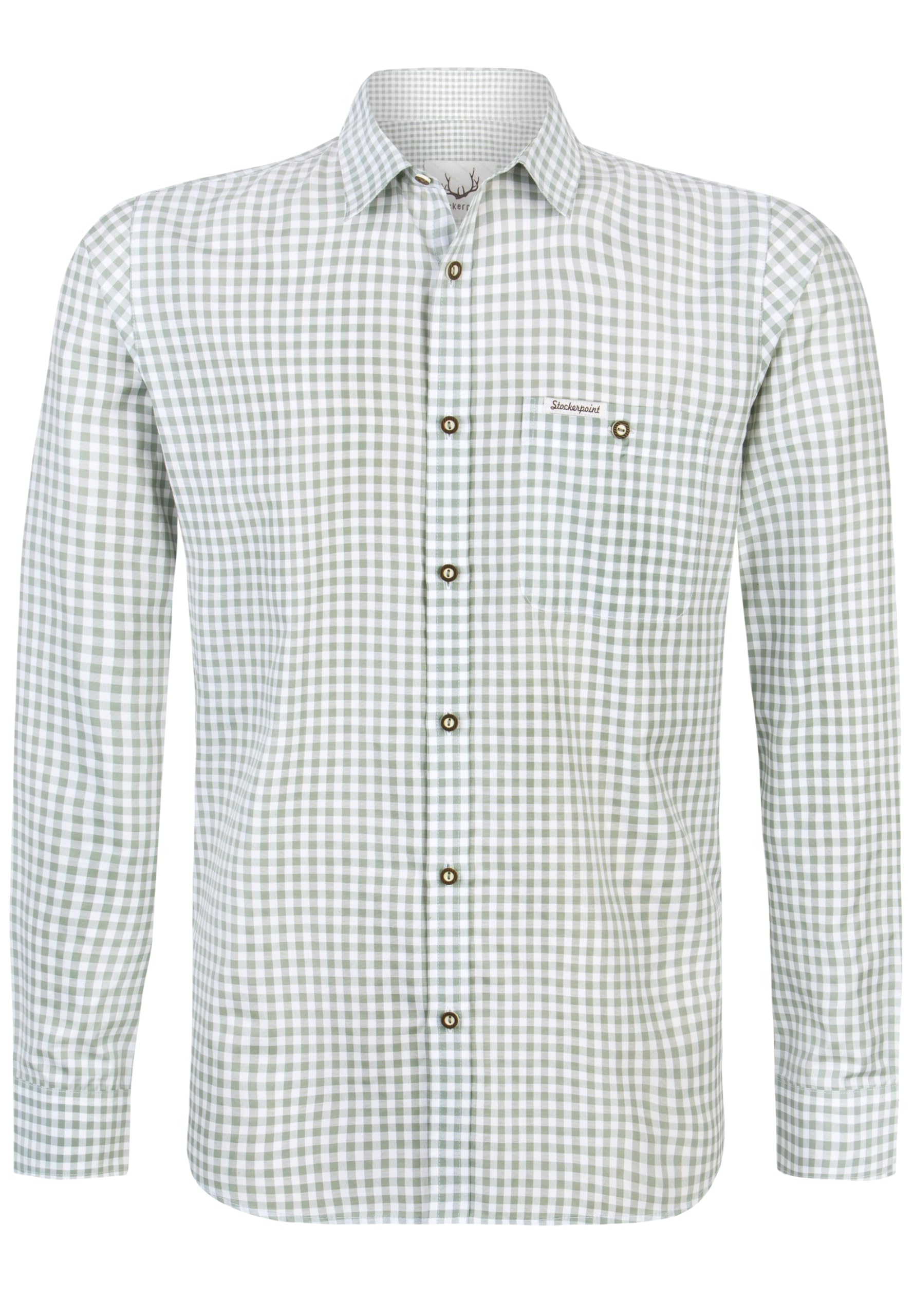 Stockerpoint Men's Trachtenhemd Campos3 Shirt, Green (sage), M