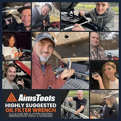 Miniatura 2 de AIMSTOOLS Llave de filtro de aceite para 5-532" a 5-2132" (5.118 in a 5.630 in), herramienta universal de extracción de filtro de aceite resistente,