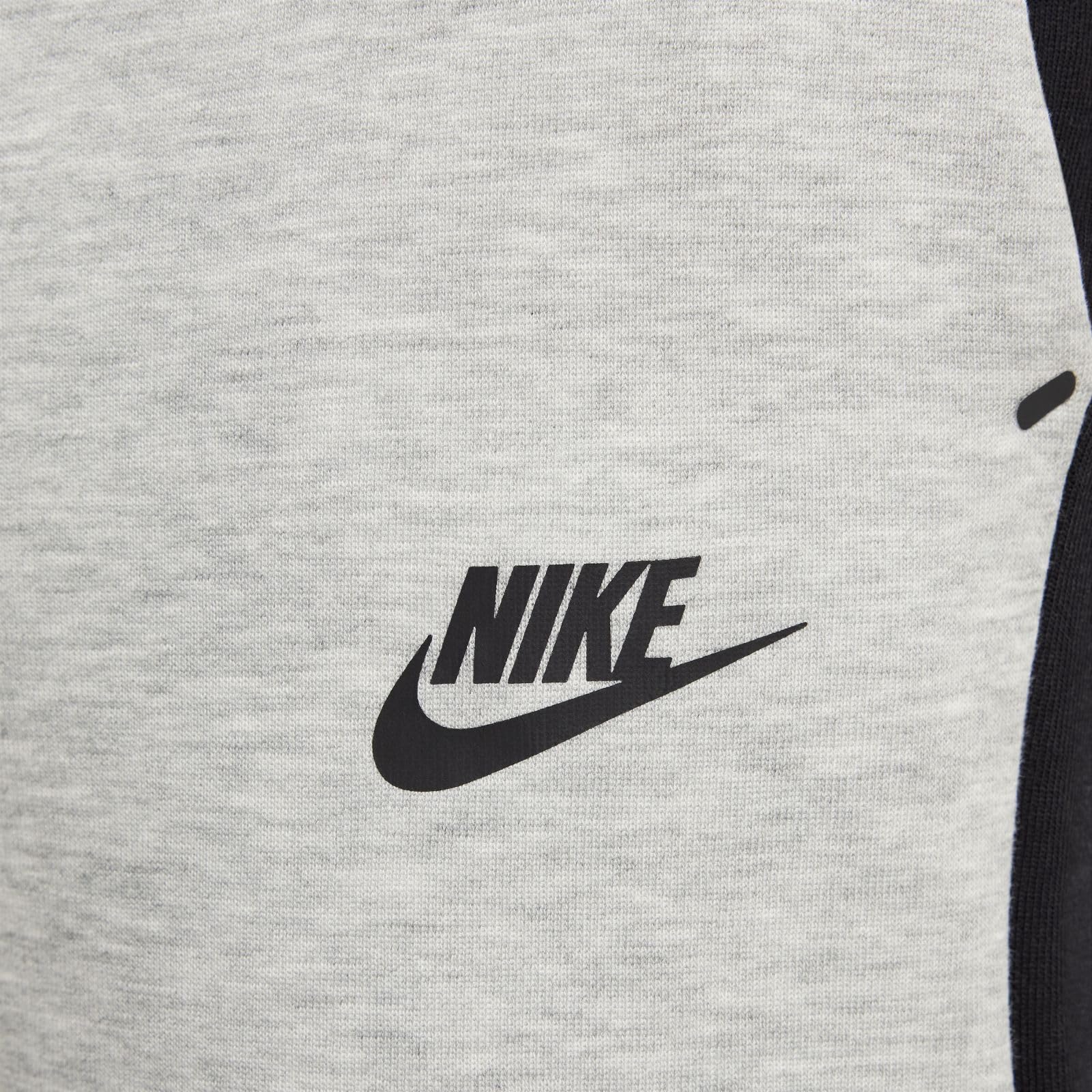 Nike Tech - Pantaloni da Jogging da Uomo in Pile (HV0959-011, Nero/Grigio Scuro mélange/Nero)