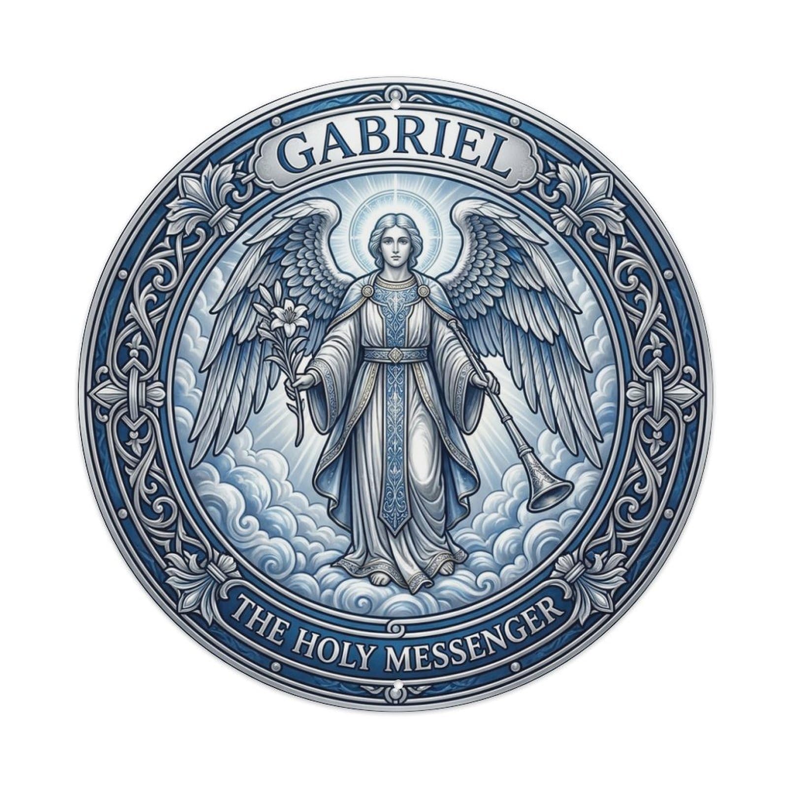Annunciation The Holy Messenger Archangel Gabriel Metal Tin Sign