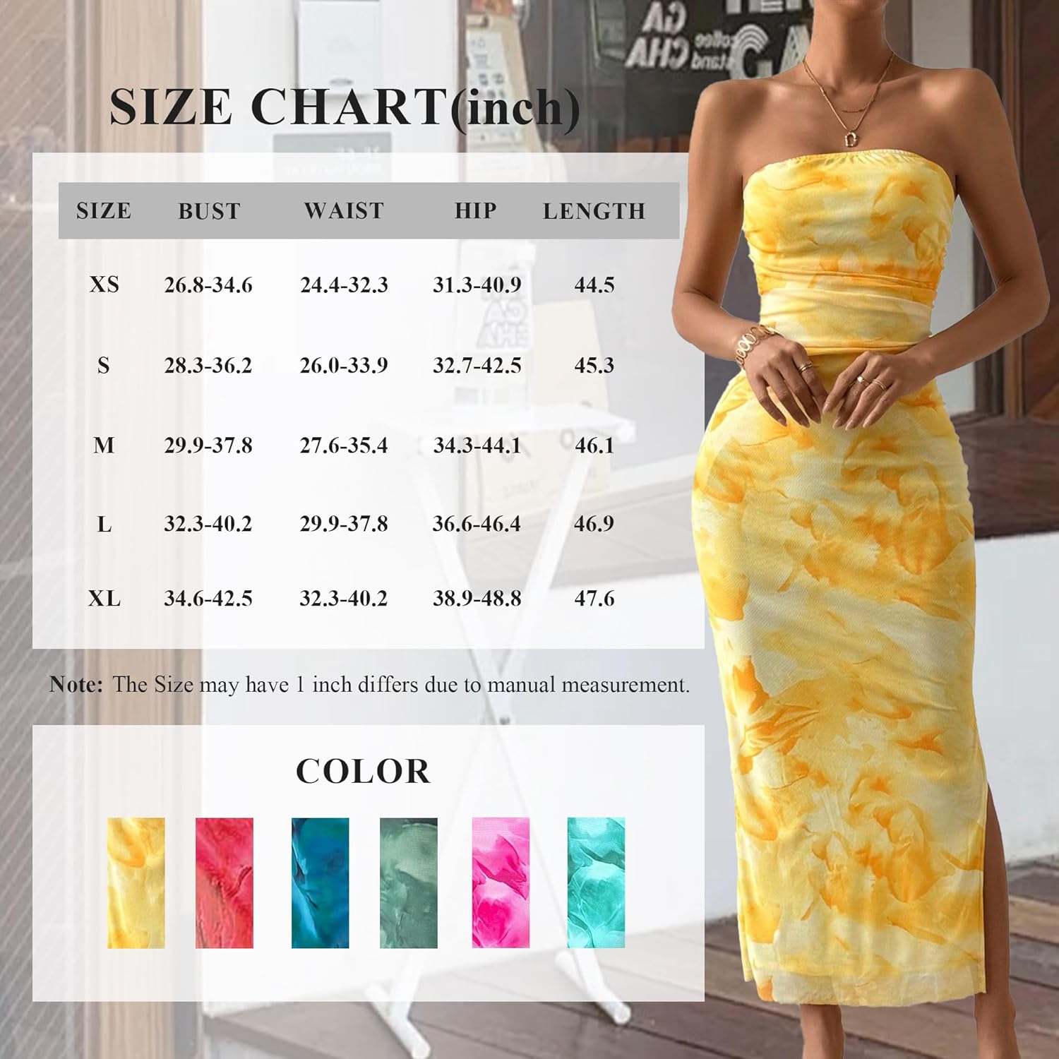 Women's Summer Strapless Dresses 2025 Maxi Bodycon Tube Top Dress Floral Beach Vacation Clothes for Women - Image 6
