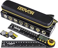 LEXIVON LX-DAF7 7-Inch Digital Angle Finder Protractor | Aluminum Gauge with XL LCD Display, 360° Measurement & Zippered Pouch
