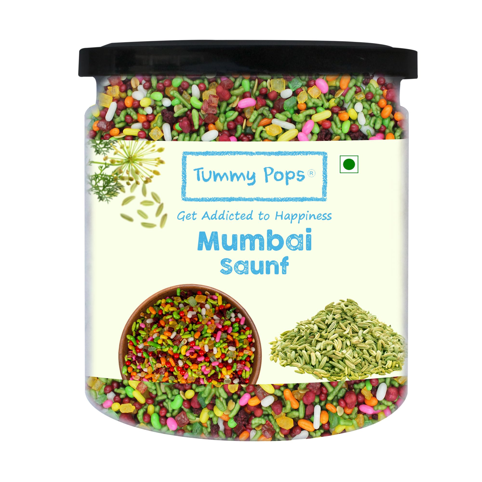 Tummy Pops | Mumbai Saunf Mix - 350gm Jar | After Meal Digestives Mukhwas Mouth Fresheners, Handmade & Sun-Dried Sweet Saunf Mouth Fresheners | Fennel Seeds Saunf Mukhwas-image-13