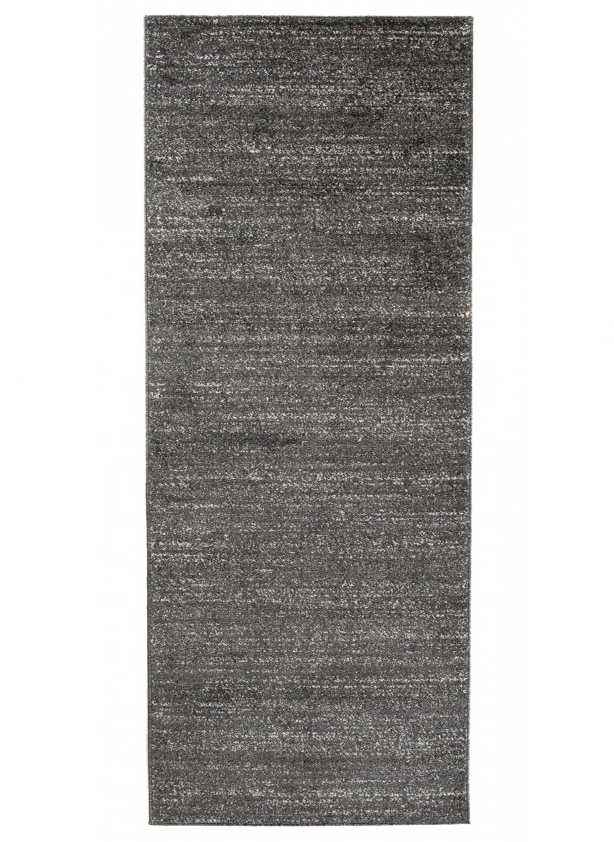 TAPISO Sari chodnik na metry do salonu, sypialni, kuchni, korytarza, mostek na wymiar, czarny, melanż, krótkie runo, jednokolorowy, Ökotex 60 x 250 cm