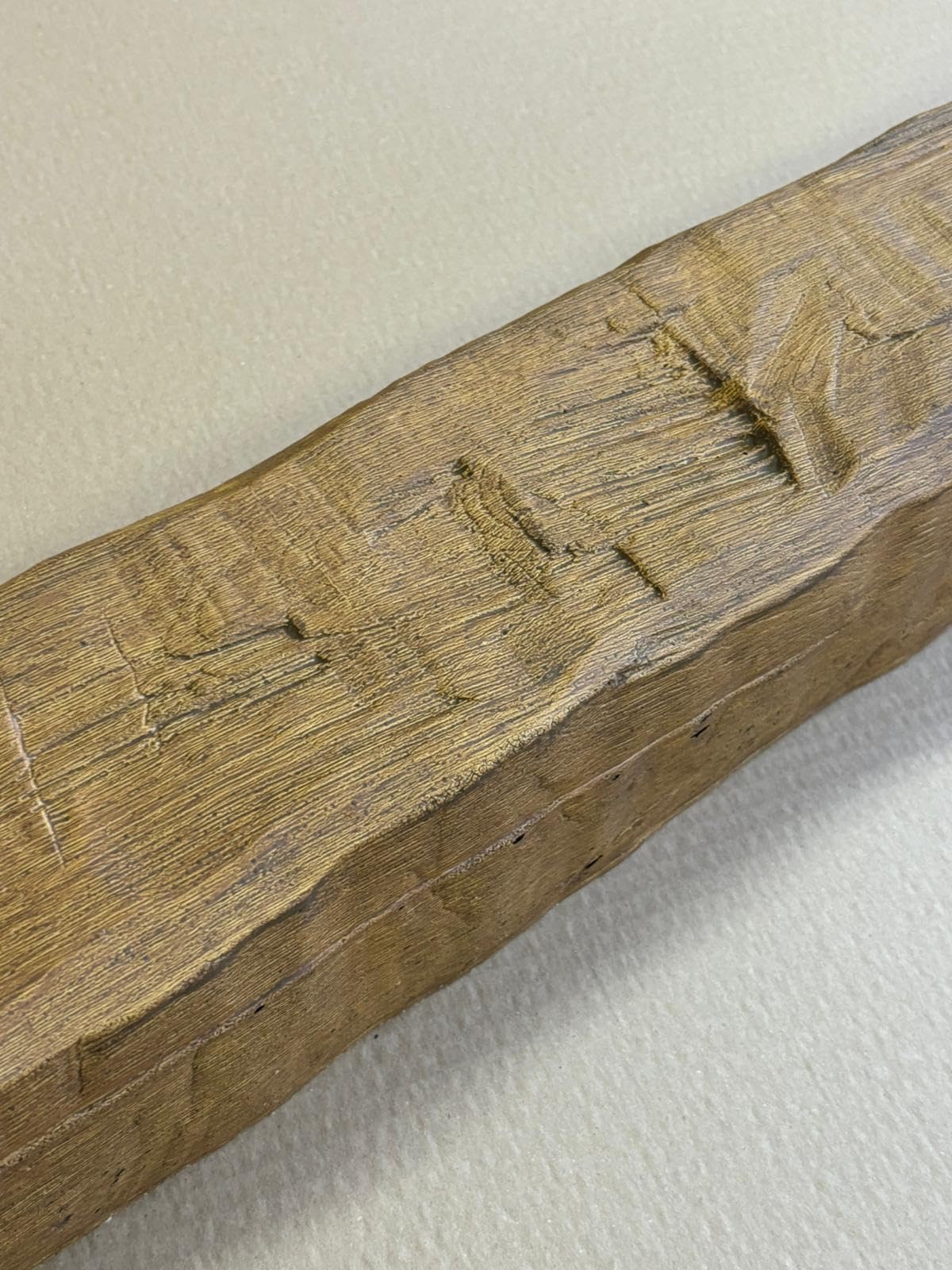 Trave in PU effetto legno MB 2, 2 metri, 12 x 12 x 200 cm, marrone scuro, rovere rustico, perfetto per il legno antico