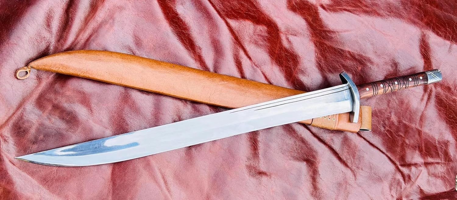 26" Hand Forged Machete Tactical Sword - Durable Cutting Tool - 5160 Carbon Steel - Polished Finish - Full Tang - Handmade by Nepalese Blacksmith