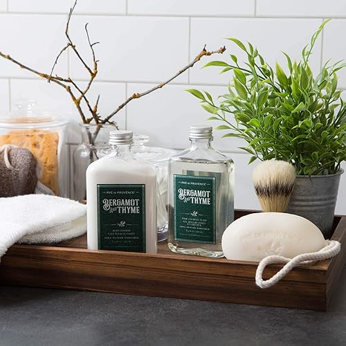 Miniatura 4 de Pre de Provence Bergamot & Thyme Colección de fragancias para hombre, gel de baño y cabello, 8.5 fl oz