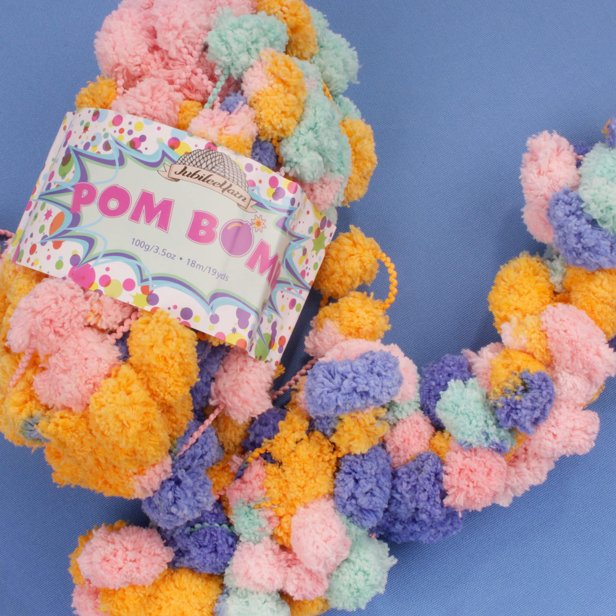 JubileeYarn - Filato per bombe a pompon, in poliestere super ingombrante, 4 matasse