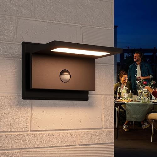 Inowel PIR Sensor de pared exterior IP54 impermeable sensor de movimiento kit de lámpara de pared LED de montaje en pared linterna antioxidante para