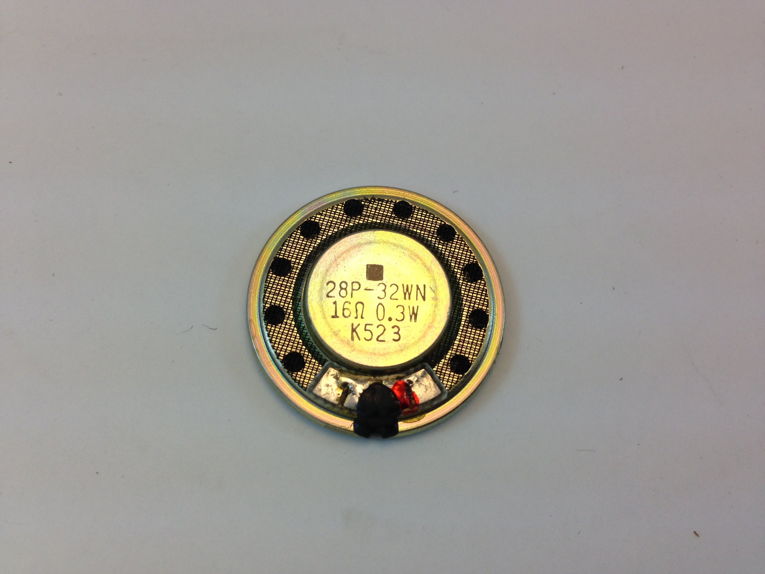 Toyo 1-1/8 Ultra Slim Round Replacement Speaker 0.3 watt @ 16 OHM
