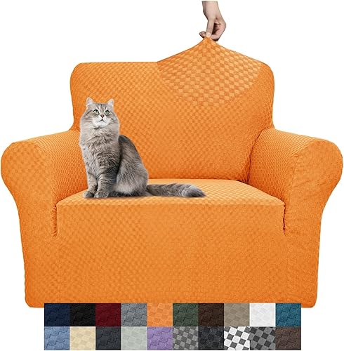 YEMYHOM - Funda para sofá con diseño de jacquard, funda de gran elasticidad para sala de estar, funda de sillón a prueba de perros y gatos,