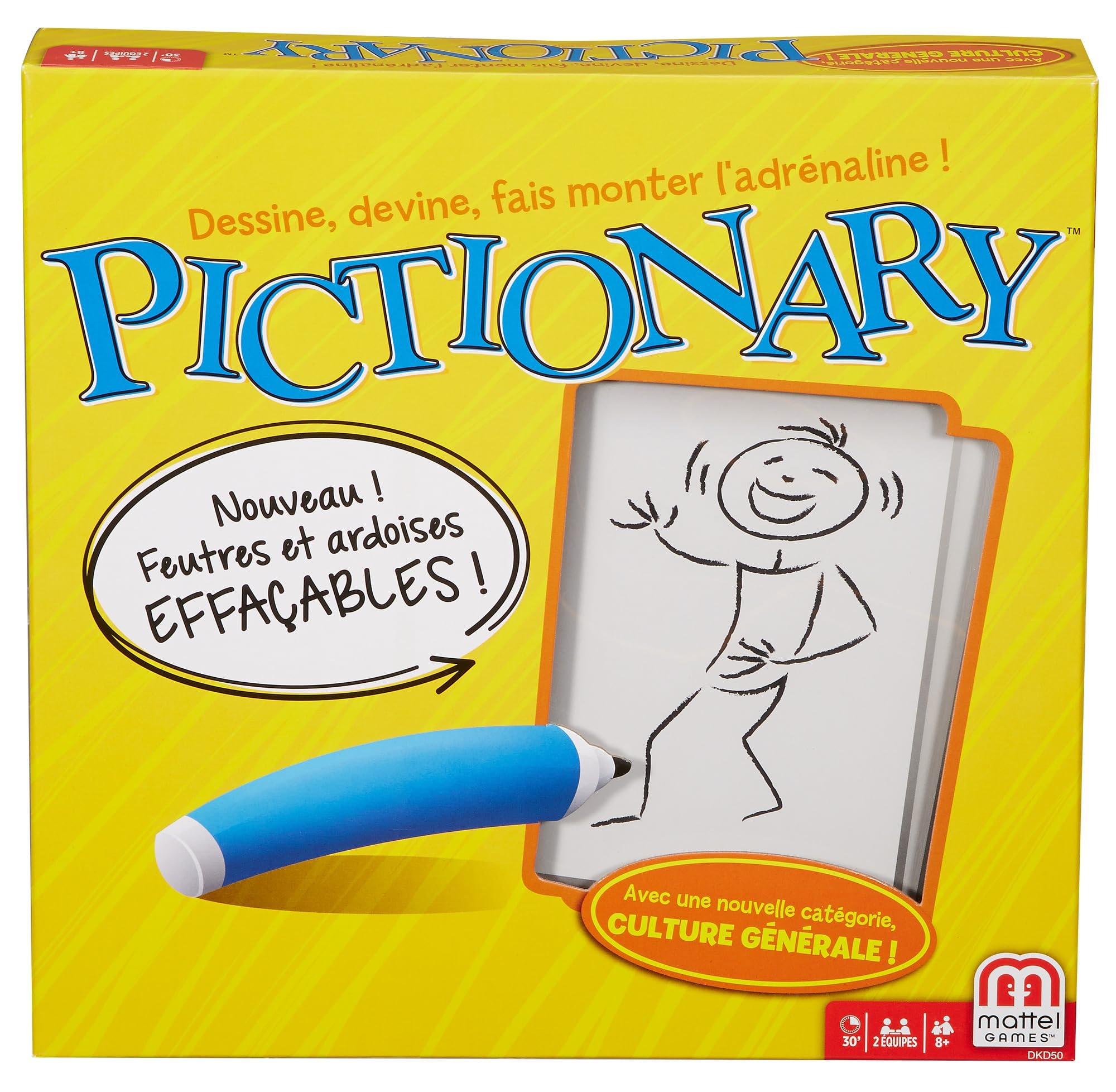 Mattel Games Pictionary, Jeu de société et de Dessin, Version française, DKD50