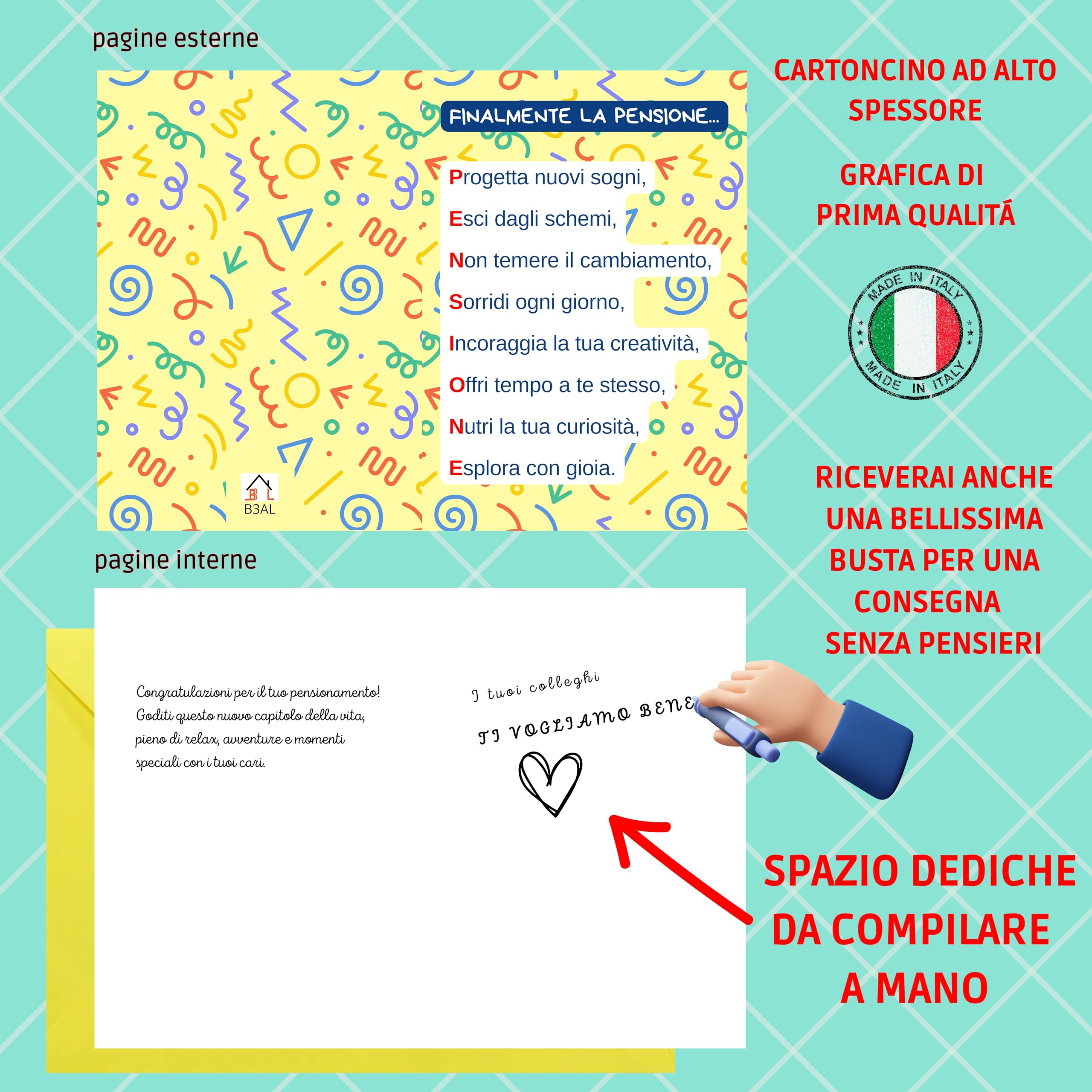 Biglietto di auguri per tutte le occasioni con orsetto marrone