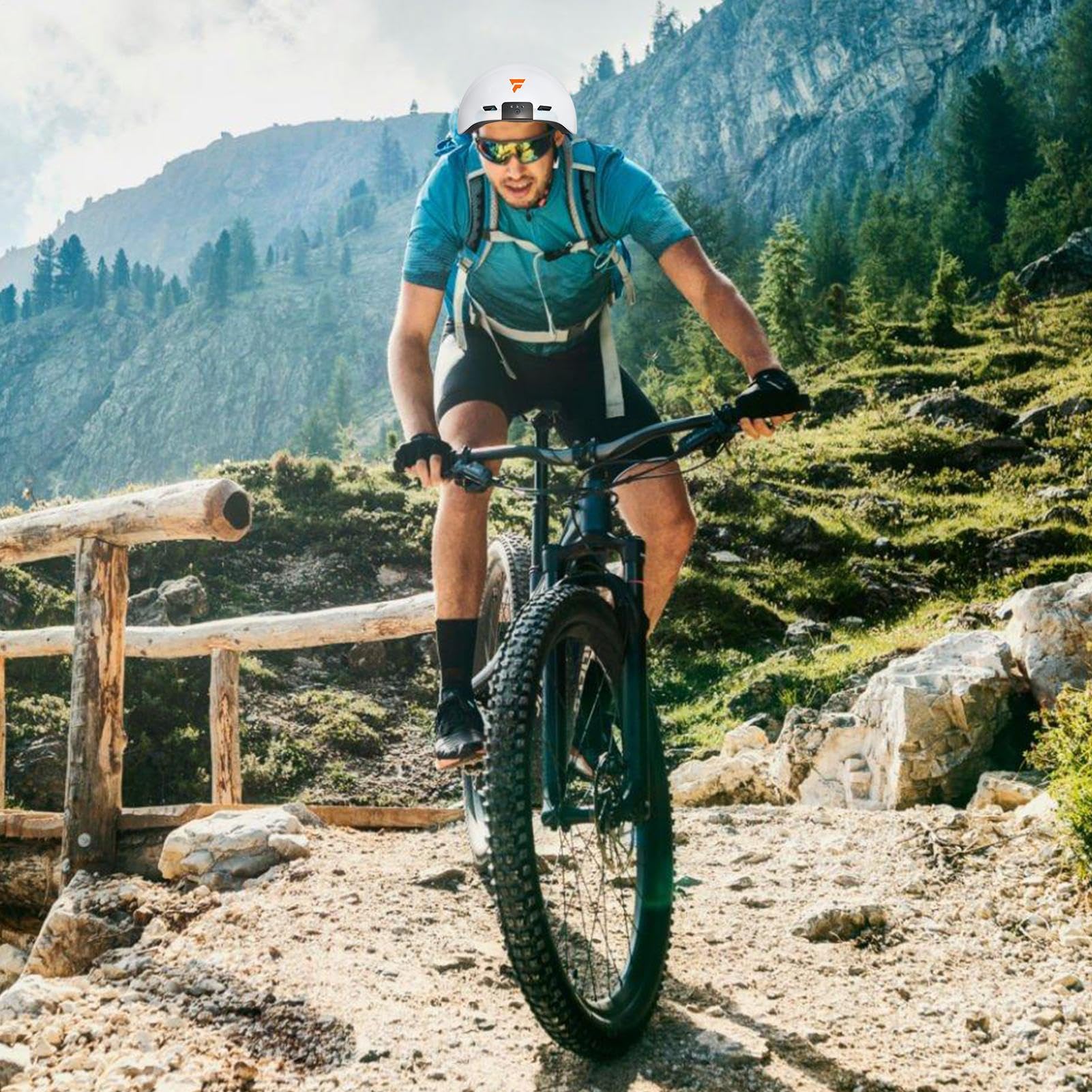 Smart Cycle Tnogear, Smart Cycling Headgear Resistencia de Choque Riding | Equipo de ciclismo de protección de la cabeza con luz delantera y trasera para hombres mujeres