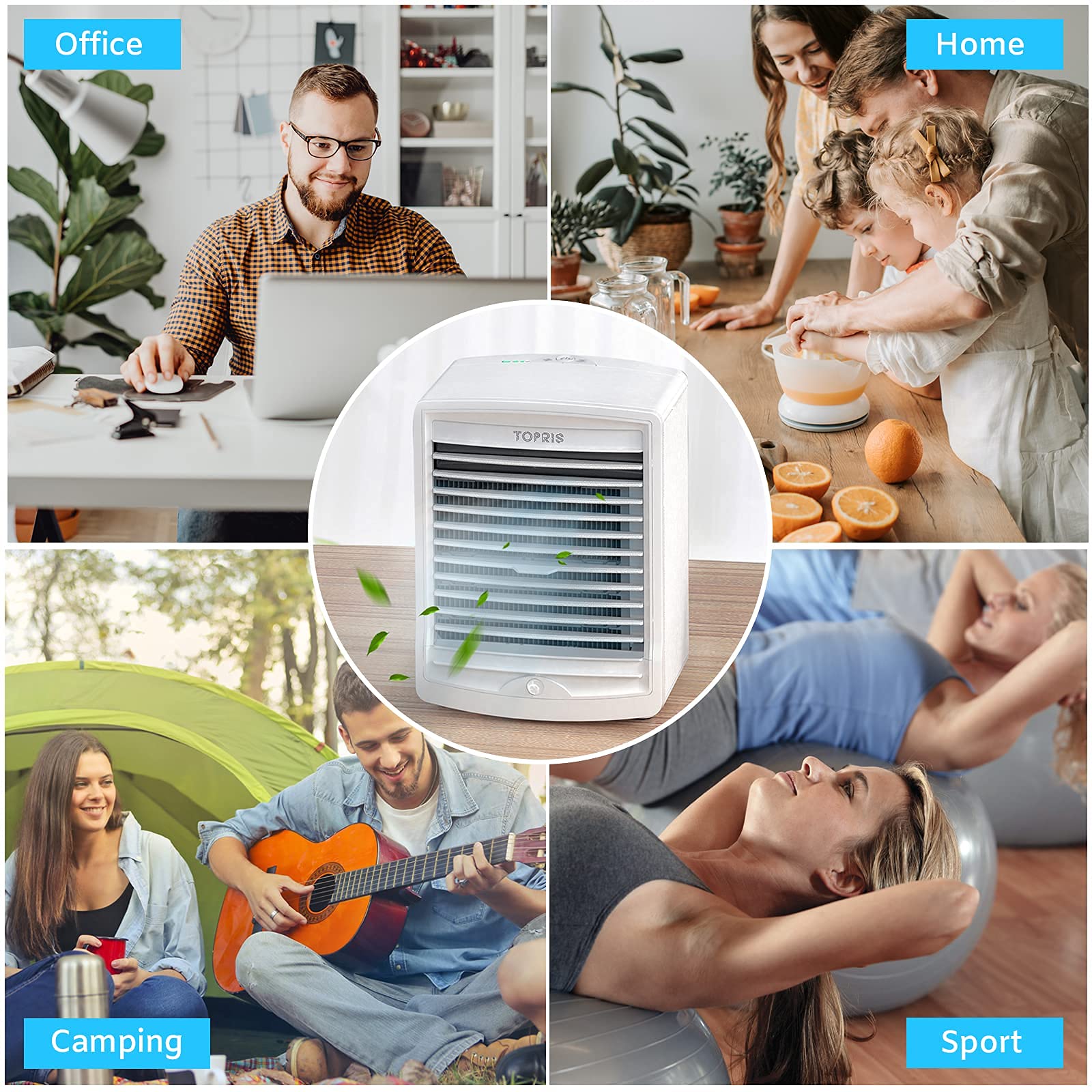 Buy Portable Air Conditioner Cooling Fan Mini Rechargeable Personal Air