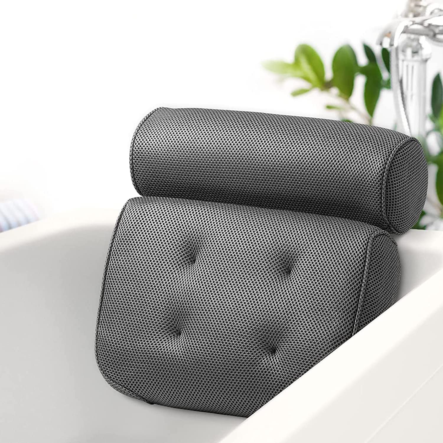 Bath Pillow,Bath Pillows for Tub with 6 Non-Slip Suction Cups ...