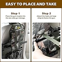 Vista 6 de Estante para pistola de camión (un par), estante resistente para armas de respaldo de asiento 900D, almacenamiento ajustable para armas de camión
