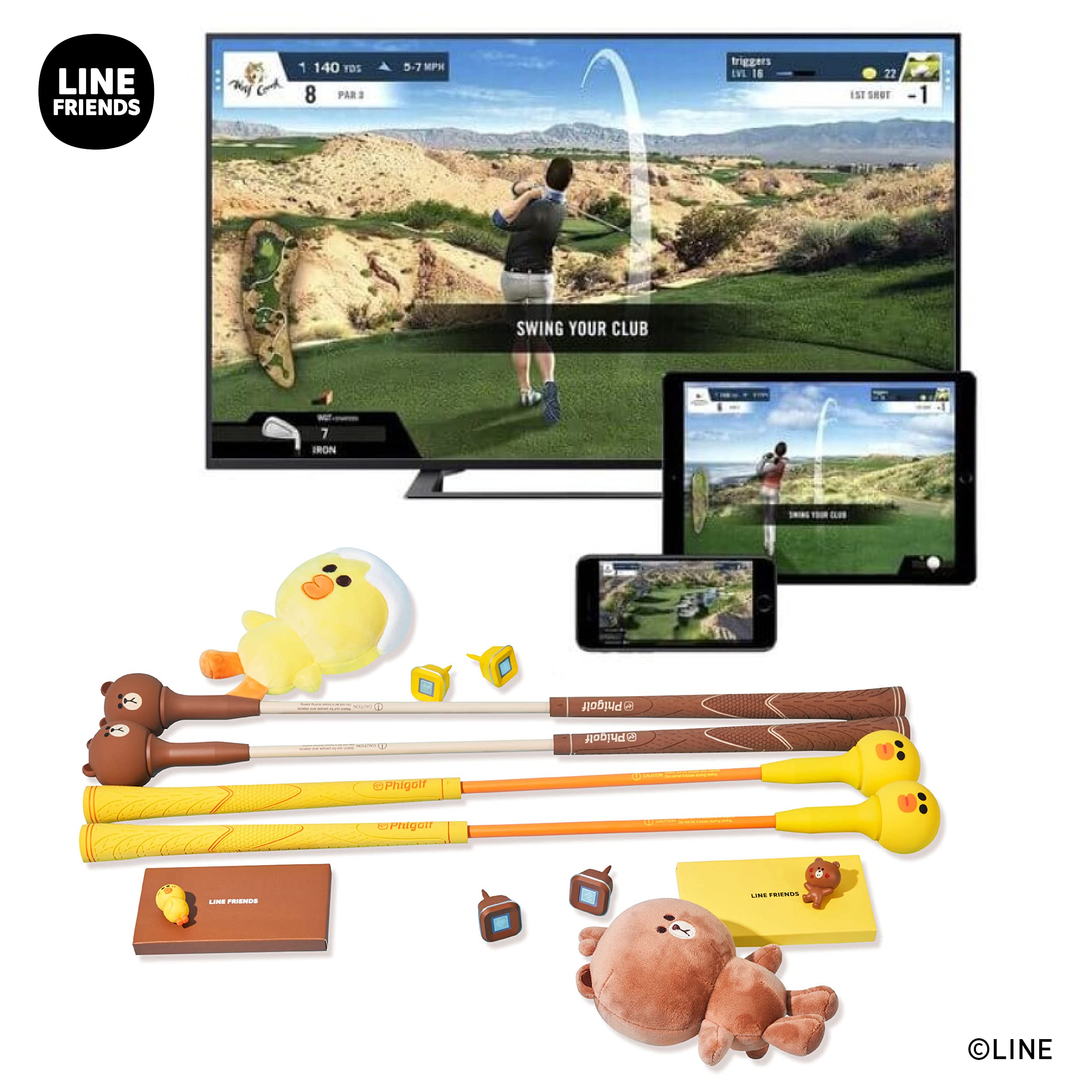 PHIGOLF LINE FRIENDS EDITION MOBILE GOLF GAME SIMULATOR