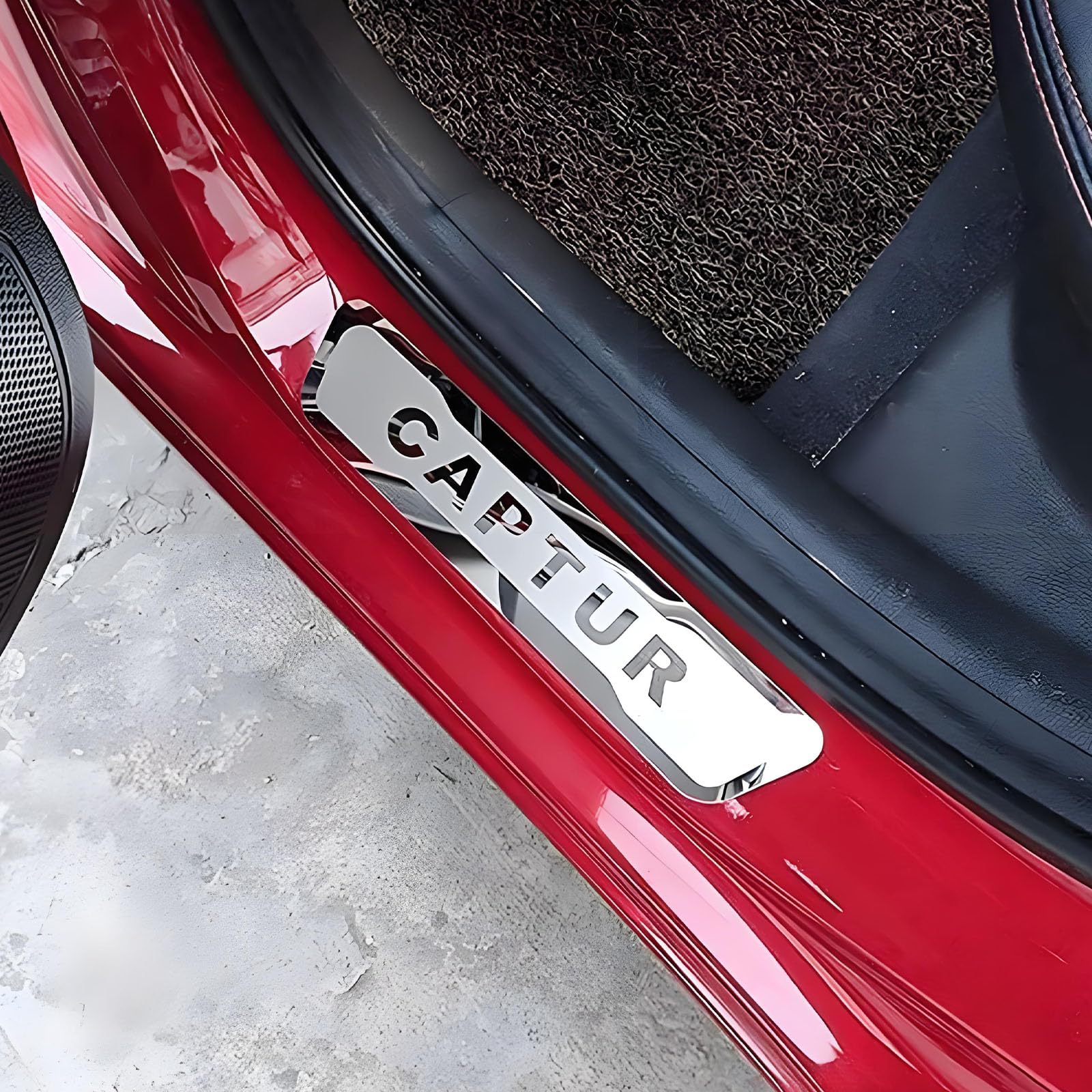 Adesivi Battitacco In Fibra Di Carbonio Per Renault CAPTUR - Protezione Anti-Graffio, Bianco - Foto 10