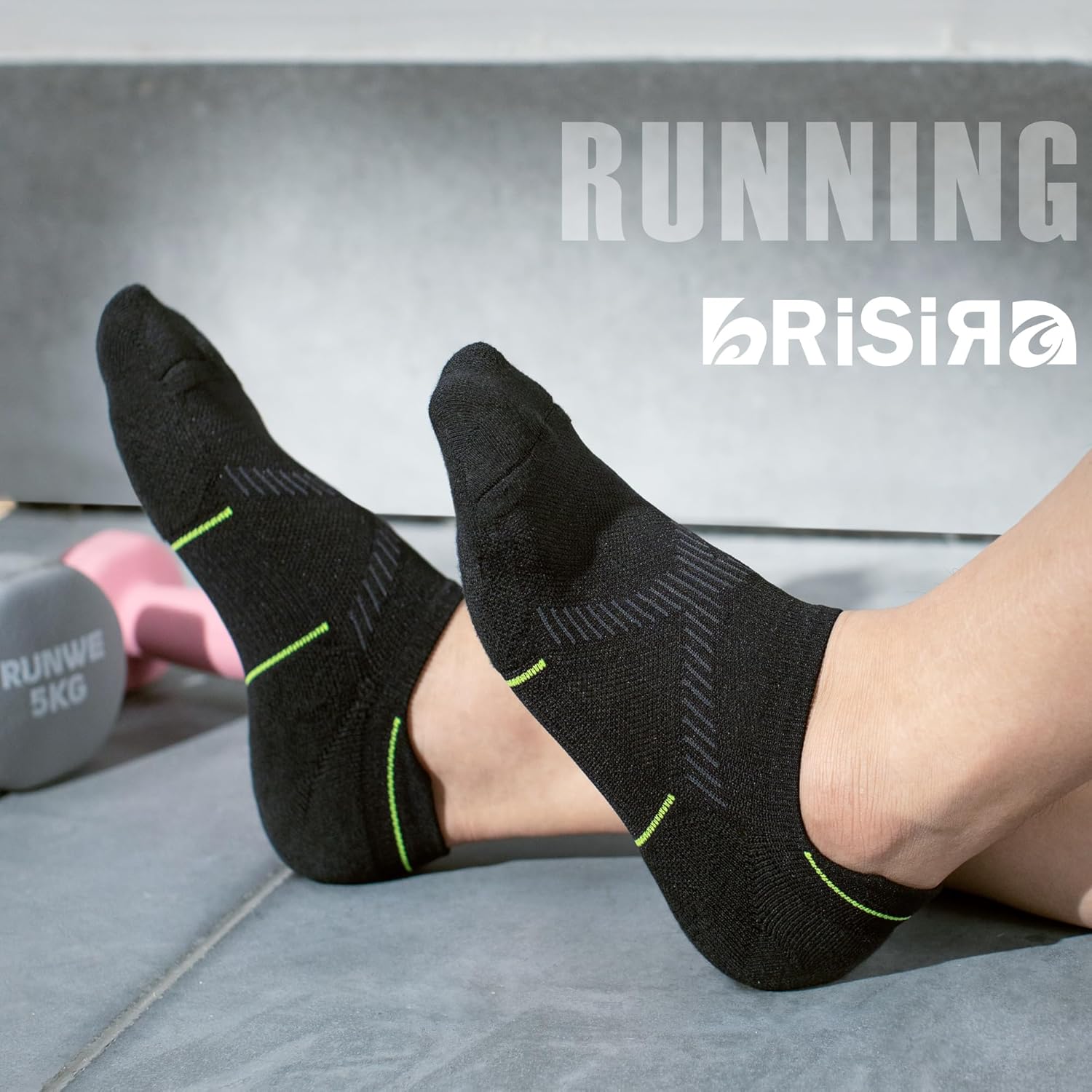 BRISIRA Bamboo Viscose Compression No Show Socks Men Athletic Running Extra Cushion Moisture Wicking No Blister Sport Low Cut - Image 5