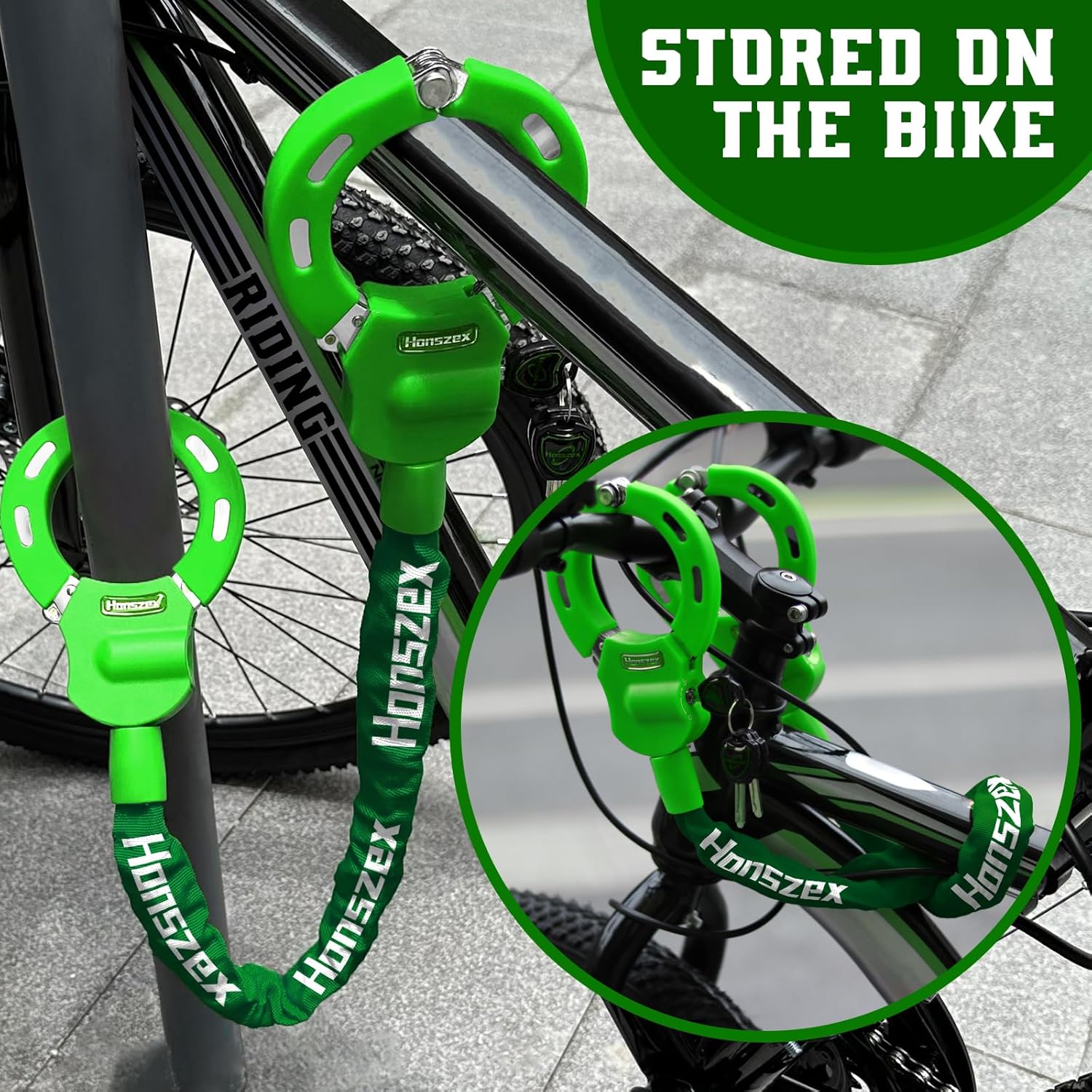 Scooter Lock, Scooter Locks Anti Theft, 36.22inch Colorful Electric Scooter Handcuff Lock, Bike Locks High Security with Key, Accessories for E Scooter, E Bike