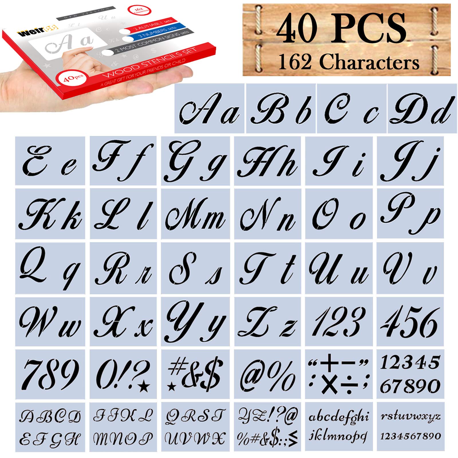 WefreeLetter Stencils for Painting on WoodAlphabet Stencils with 2