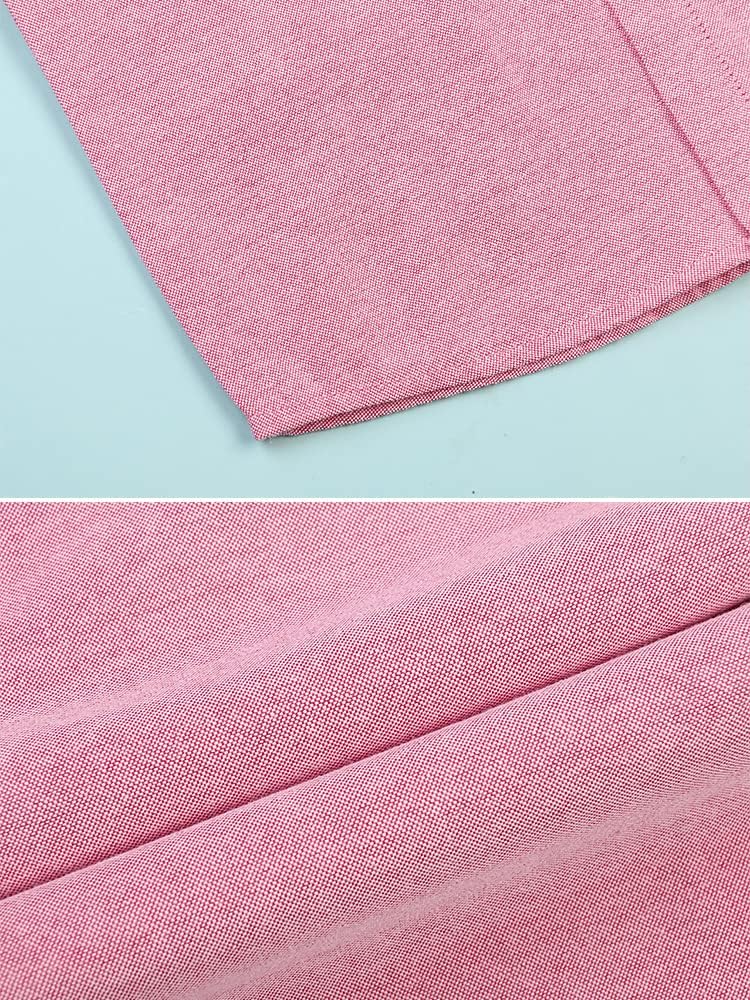 OCHENTA Little Big Boys' & Men's Long Sleeve Button Down Oxford Casual Dress Shirt - Image 9