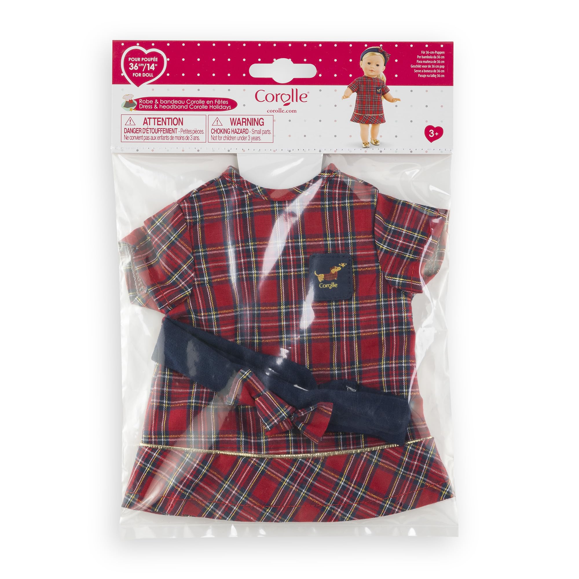 Ma Corolle – Robe Et Bandeau ‘En Fêtes’ Pour Poupée 36 Cm – Dès 3 Ans – Fermeture Auto-agrippante – Style Français
