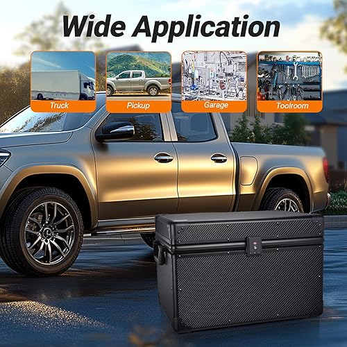 Miniatura 7 de T-carbon Caja organizadora del maletero del coche de fibra de carbono, contenedor de almacenamiento automotriz, organizador de maletero resistente