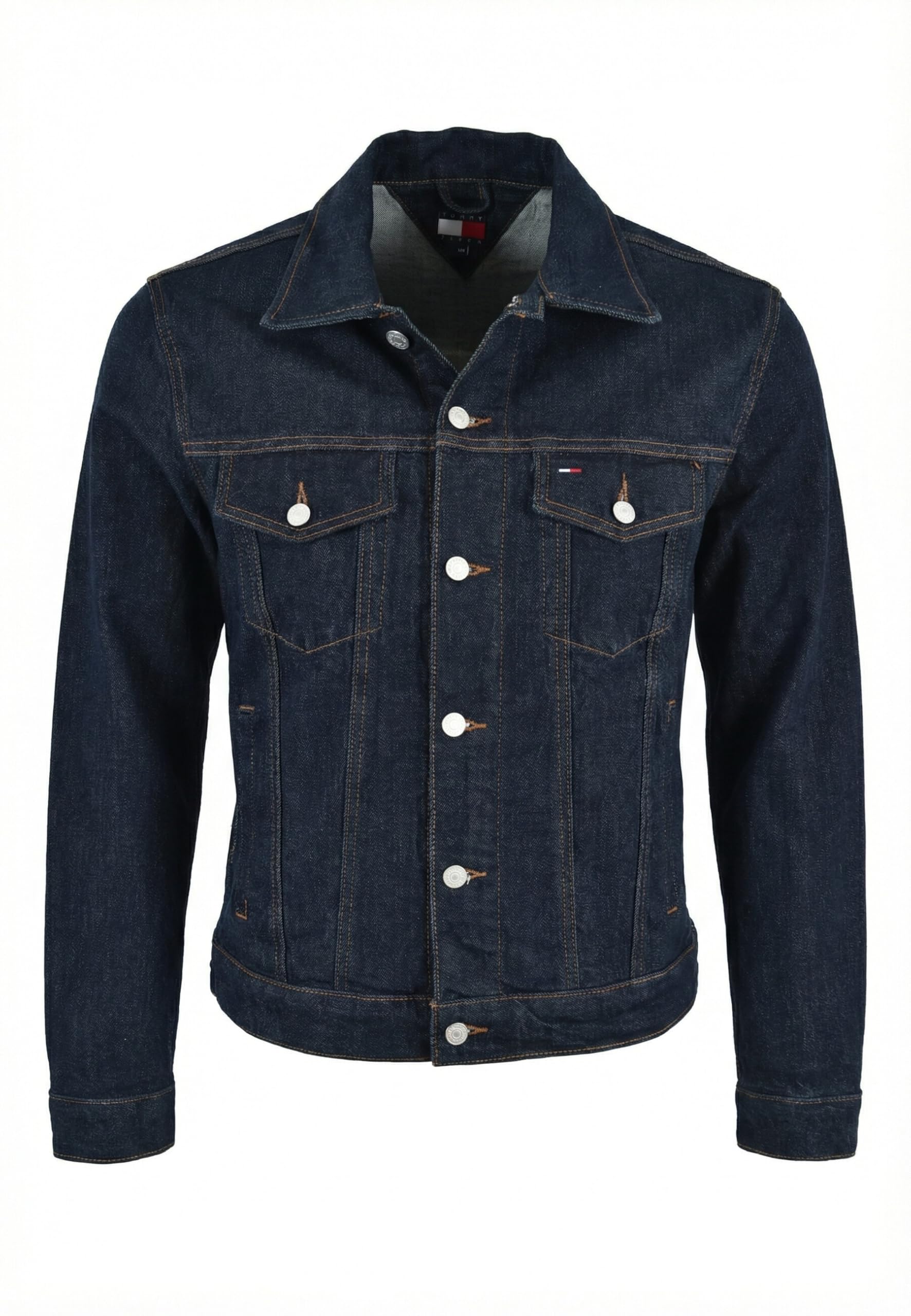 Tommy Jeans Men's Ryan Rglr Trckr Jckt Ext Di4156 DM0DM22984 Trucker Jacket, Denim (Denim Dark), L