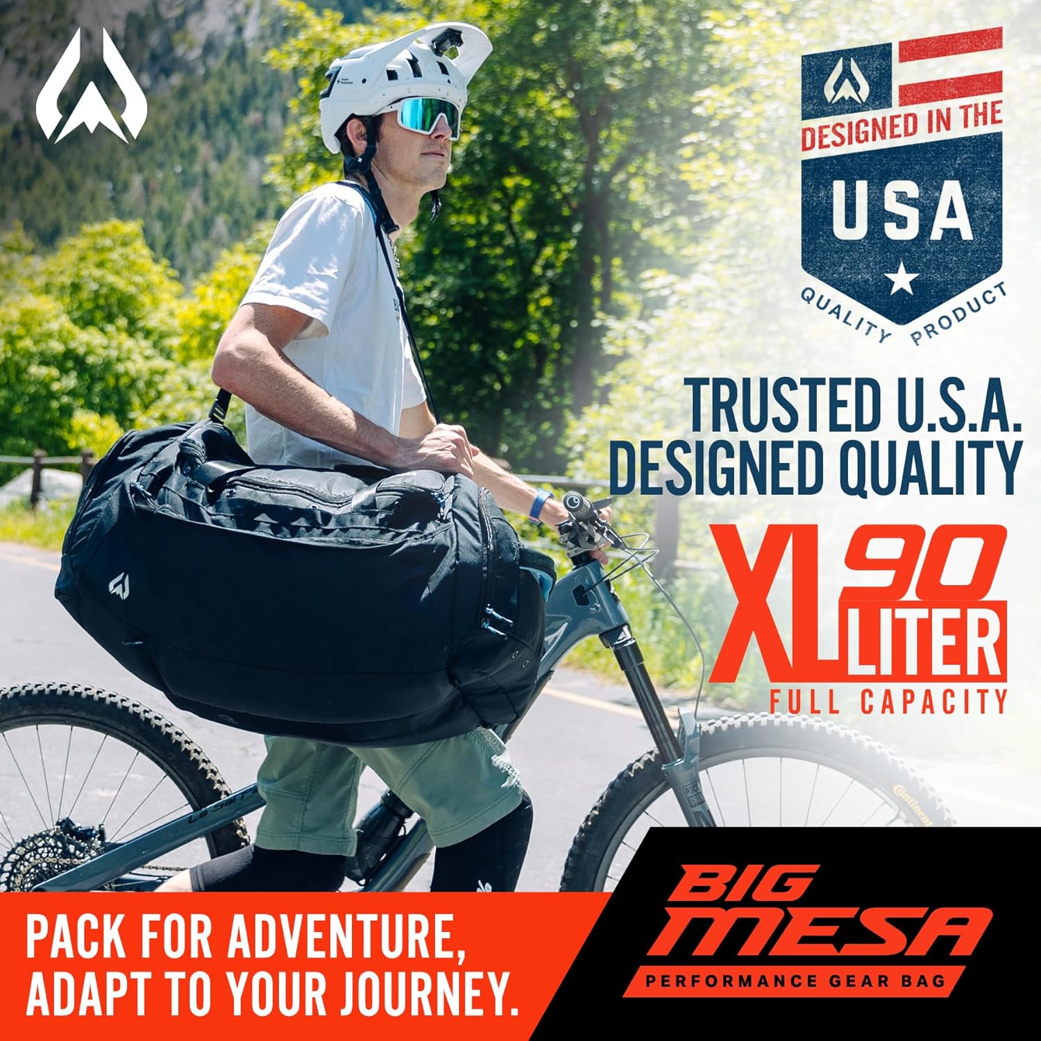 Wildhorn Big Mesa 90L MTB Gear Bag - Lightweight & Waterproof Duffel, Mountain Bike Duffle Bag, Ideal for Gym, Travel, Biking, Motorcycle, and Sports - Image 6