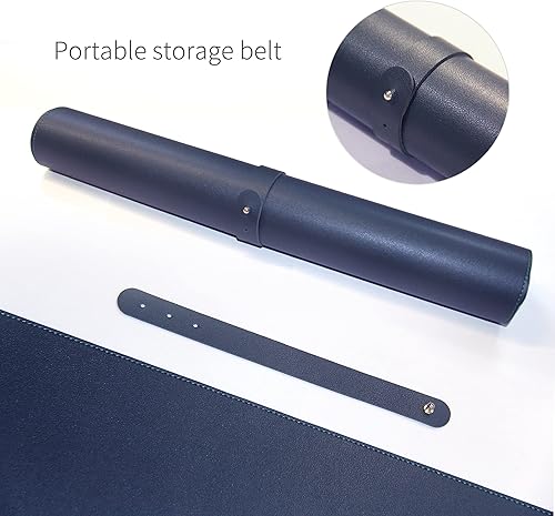 Miniatura 4 de RENMTURE Alfombrilla de escritorio de doble cara corcho natural y piel sintética para oficina y trabajo en casa protector de escritorio