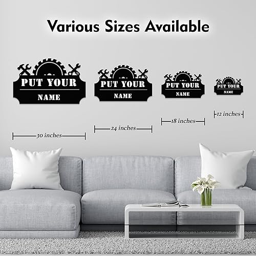 Miniatura 6 de Custom Metal Sign, SpecialOnly Personalized Name Sign, Metal Wall Art for Home Garage Workshop Yard Decor, Gifts for Men Dad Husband Fathers Day
