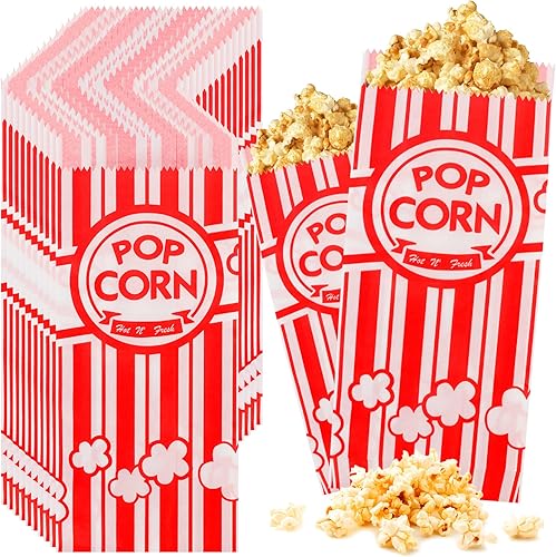 Miniatura 1 de 300 bolsas de palomitas de maíz, bolsas de papel de noche de película de 1 onza, porciones individuales a granel para máquinas de palomitas de maíz,