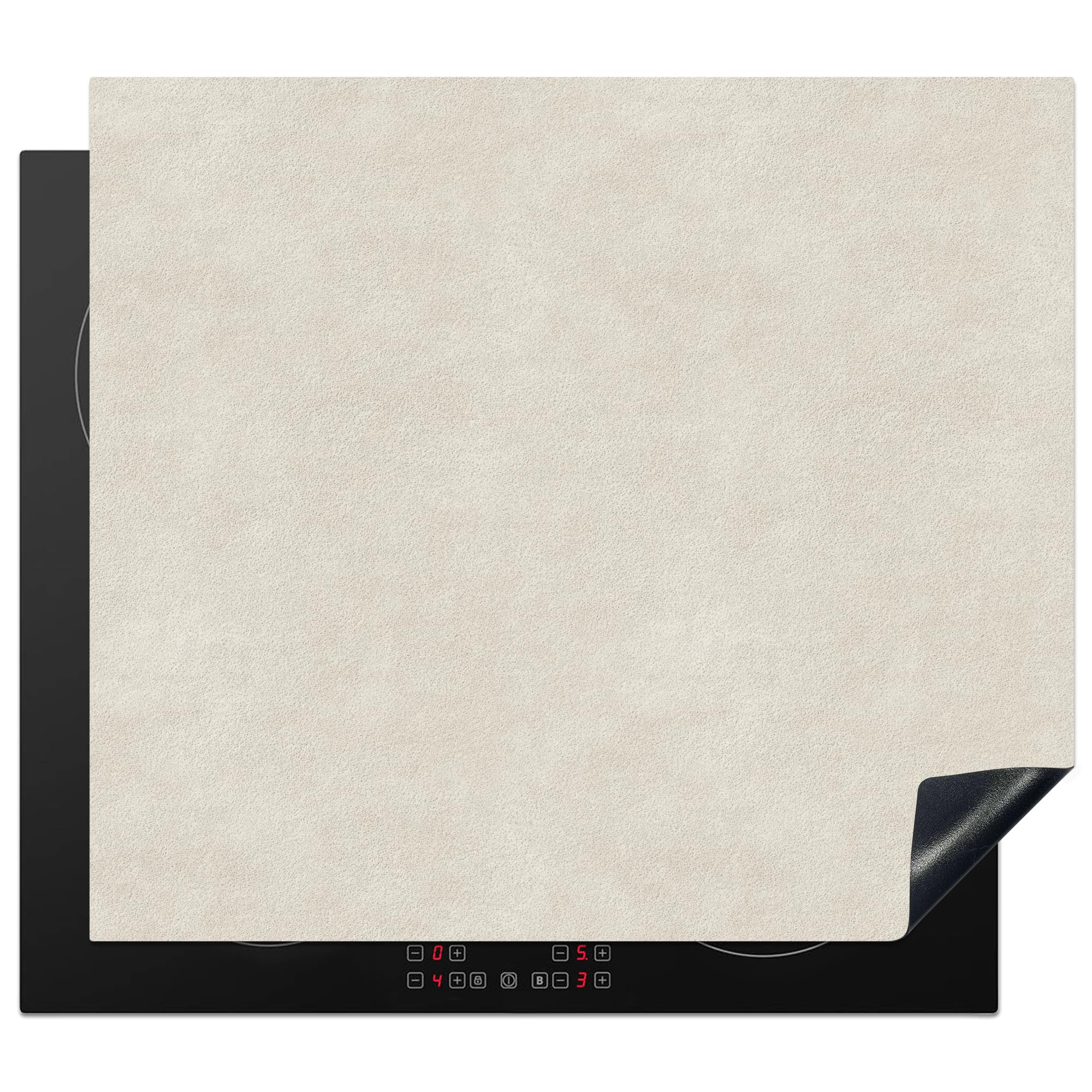 KitchenYeah© Protector Vitroceramica 60x52 cm Tapa para induccion Placa Encimera Cubre de Protectora Cocina Color arena - Moderno - Liso