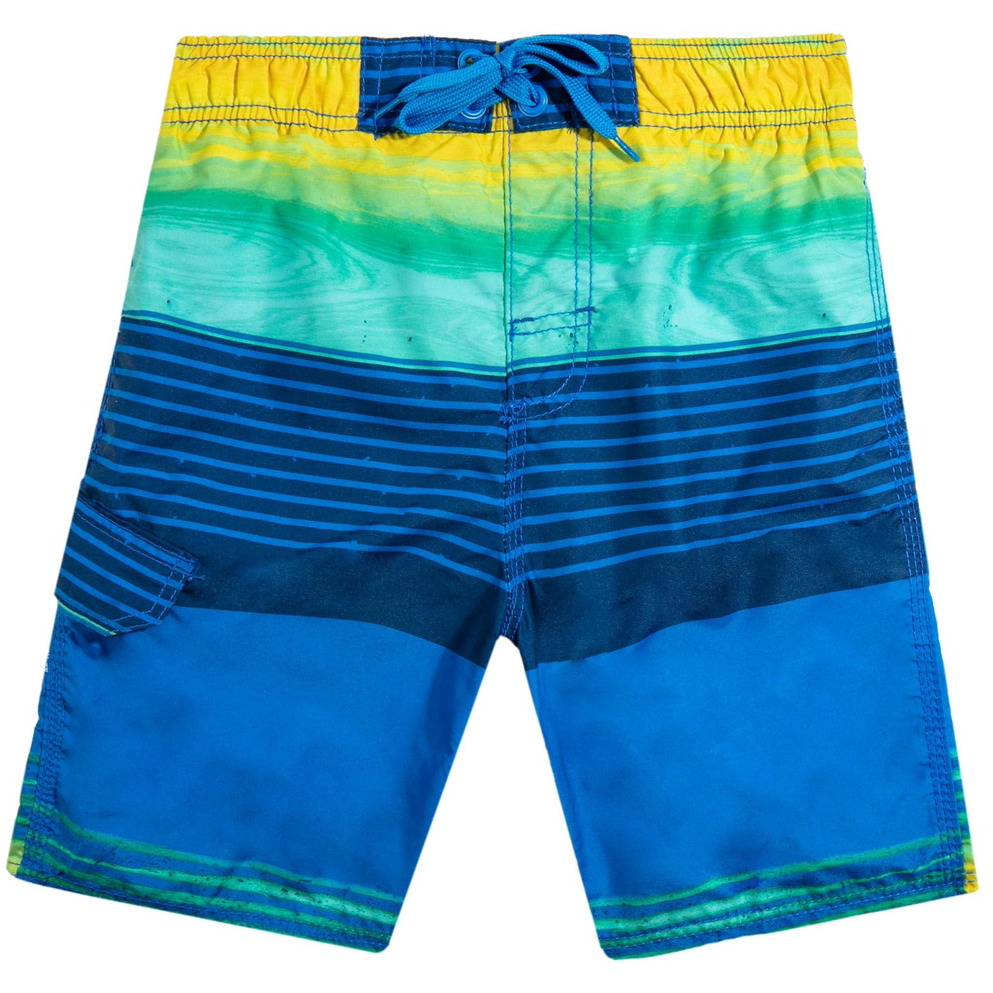 Kanu Surf Boys' Yolo Quick Dry UPF 50+ Beach Swim Trunk, Moonbeam Royal, Medium (10/12)