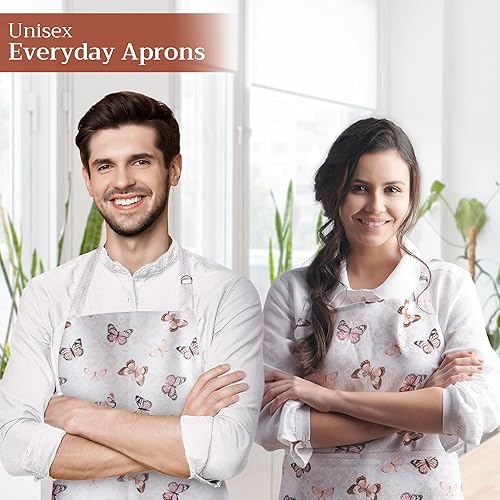 Miniatura 6 de Maison d' Hermine Delantal 100% de algodón para mujeres con bolsillo de cocina delantal de chef para hombres Cocinar Jardinería Servidor Camarera