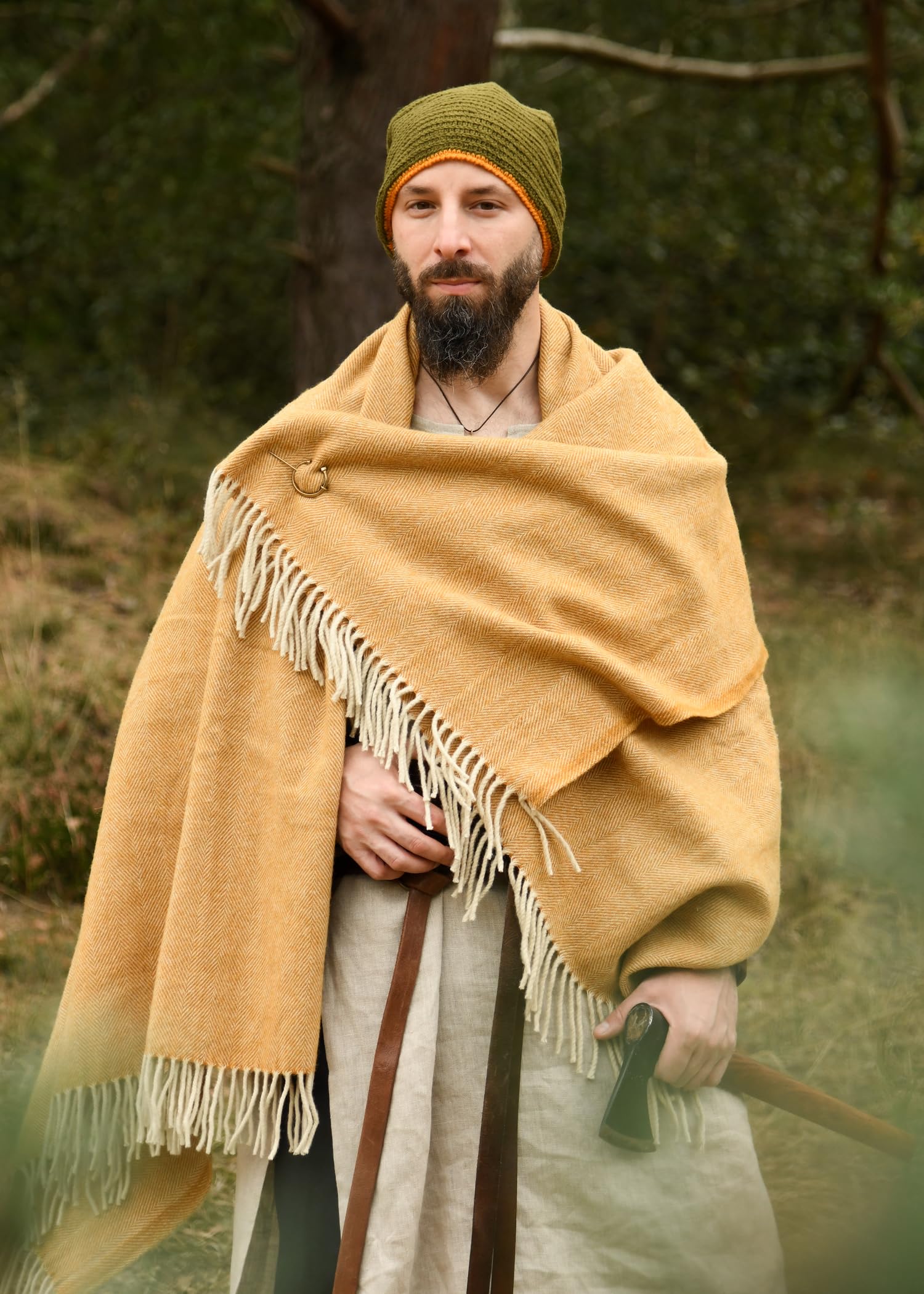 Ulfberth Mittelalter Wollmütze, Gehäkelte Beanie aus Wolle | Wikinger Mütze, Hut, Mütze, Mittelalter, Reenactment, LARP, Cosplay