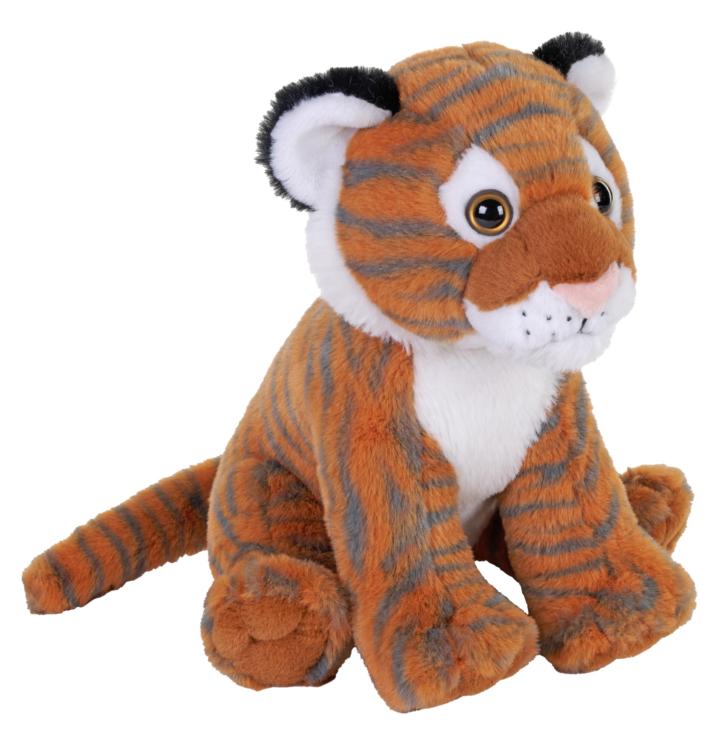 Wild Republic Earthkins Mini Tiger, Stuffed Animal, 8 inch, Plush Toy, Eco-Friendly