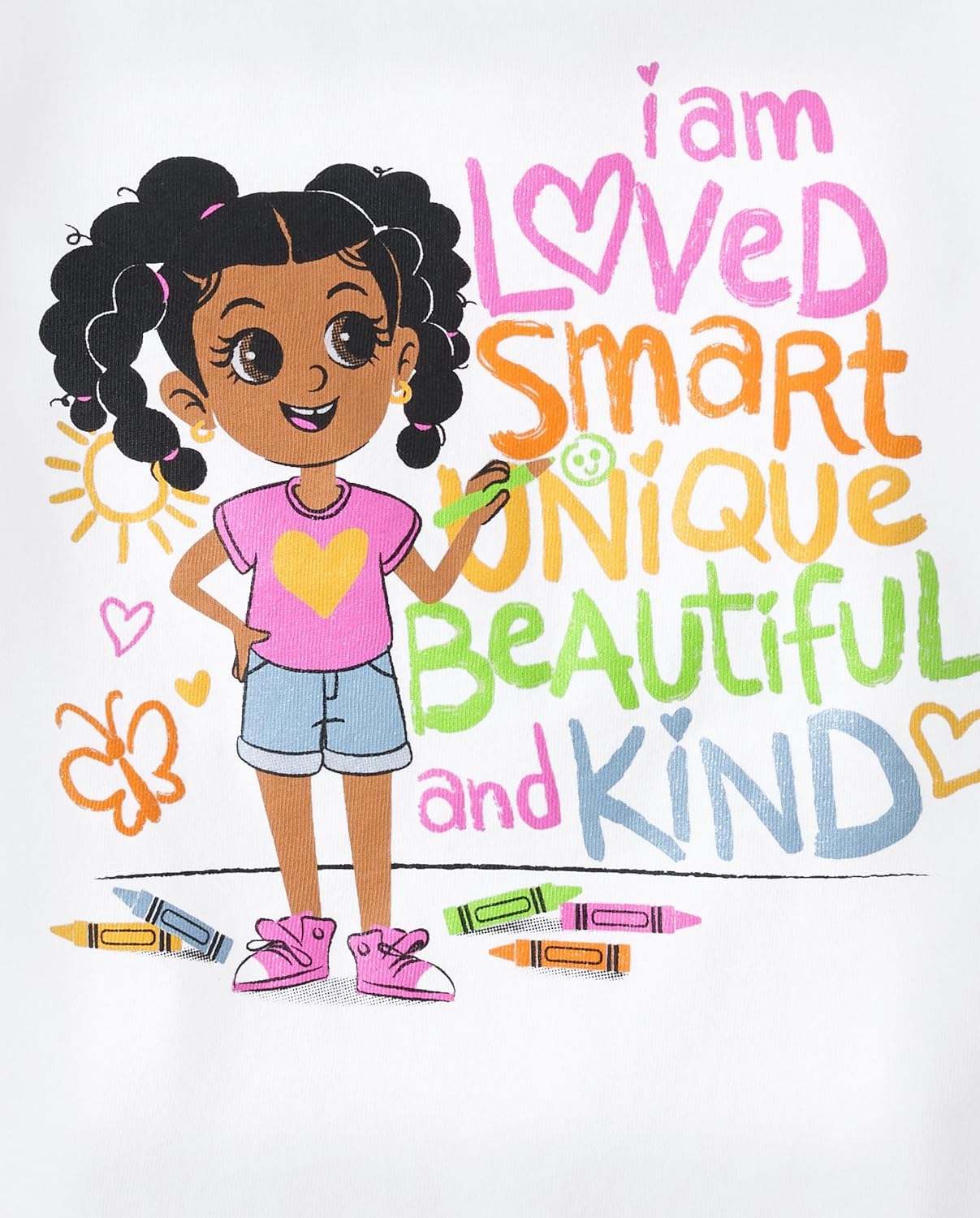 The Children's Place,Baby Girls,and Toddler Assorted Everyday Short Sleeve Graphic T-Shirts,Multipacks,Cute Kid/Happy/Girl Words 3-Pack,12 Months,18 Months image 4 of 4 B0DKZT4QB1