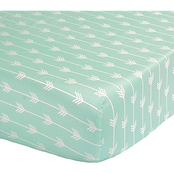 mint green crib sheet