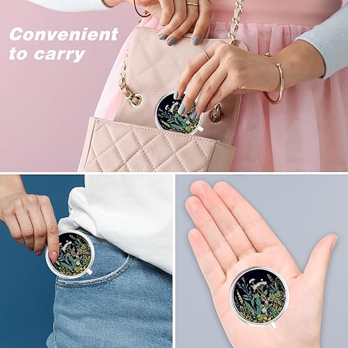 Miniatura 6 de Rouidr Pastillero de viaje, pastillero pequeño, 3 compartimentos, lindo pastillero para bolso, pastillero portátil para medicamentos para contener